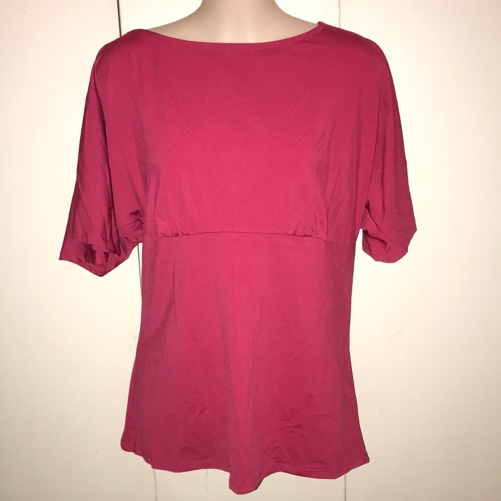 New York  & Co STRETCH Pink Top Sz M